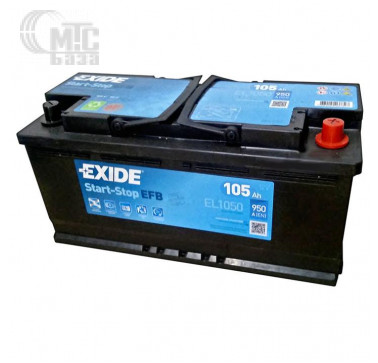 Аккумулятор Exide Start-Stop EFB 6CT-105 R [EL1050] EN950 А 392x175x190мм